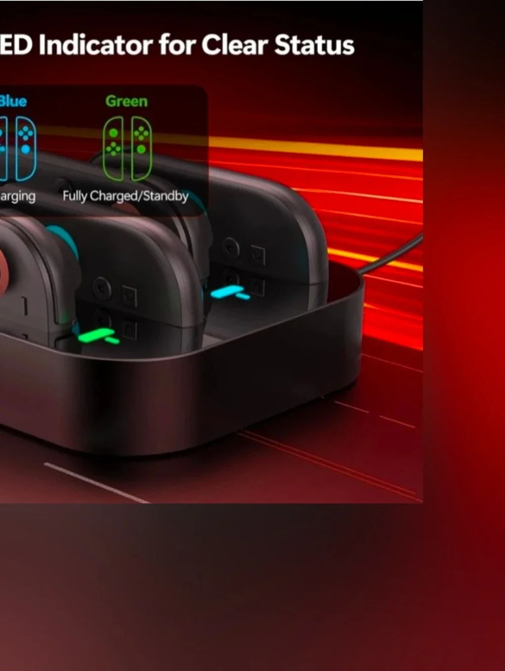 GagaKing 4 in 1 Controller Charging Dock for Nintendo Switch 2 Joy Con